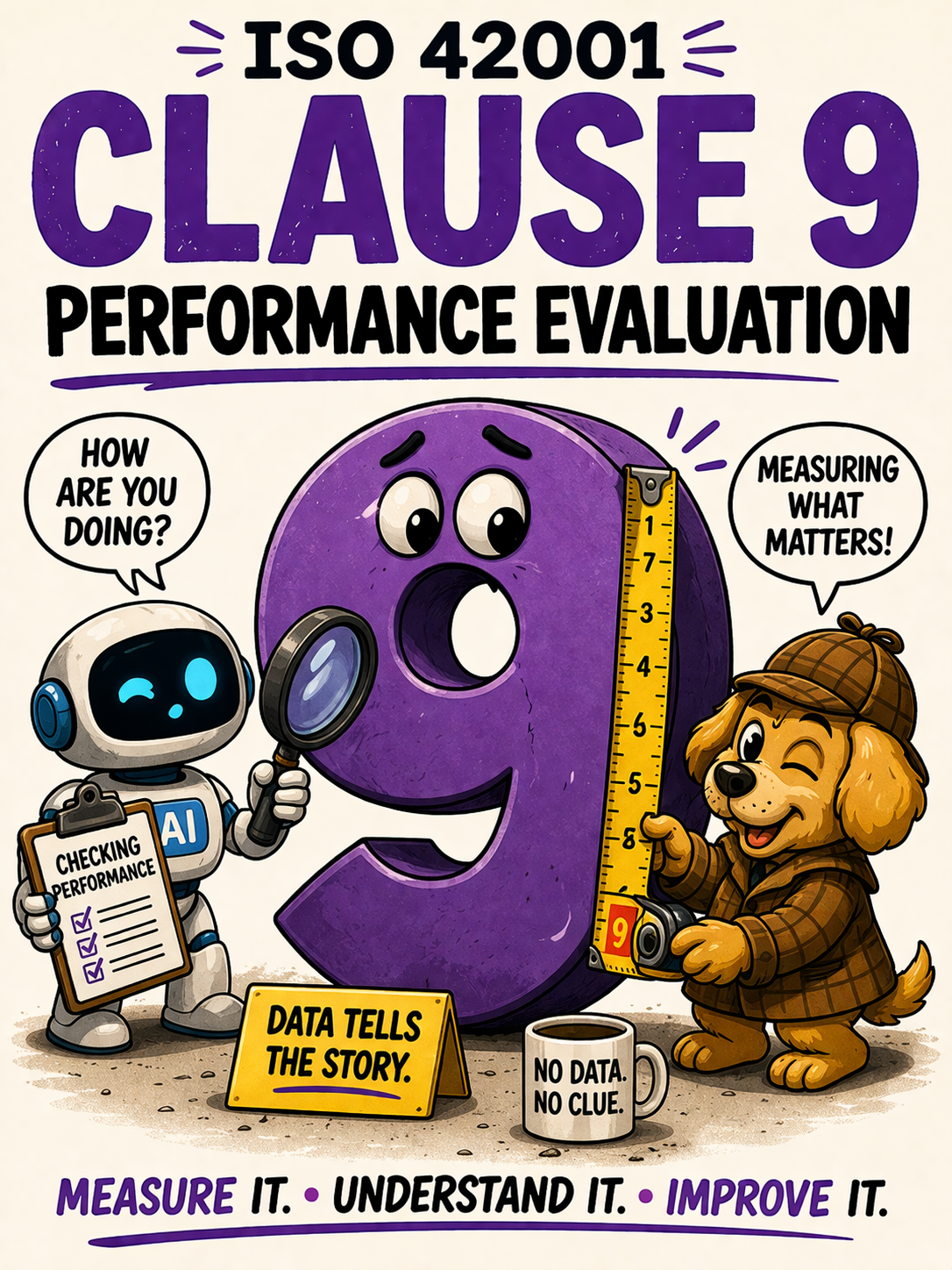 ISO 42001 Archive - Clause 9 Performance Evaluation Variant 2 Card